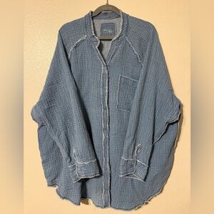 Aerie Blue Button Down Shirt